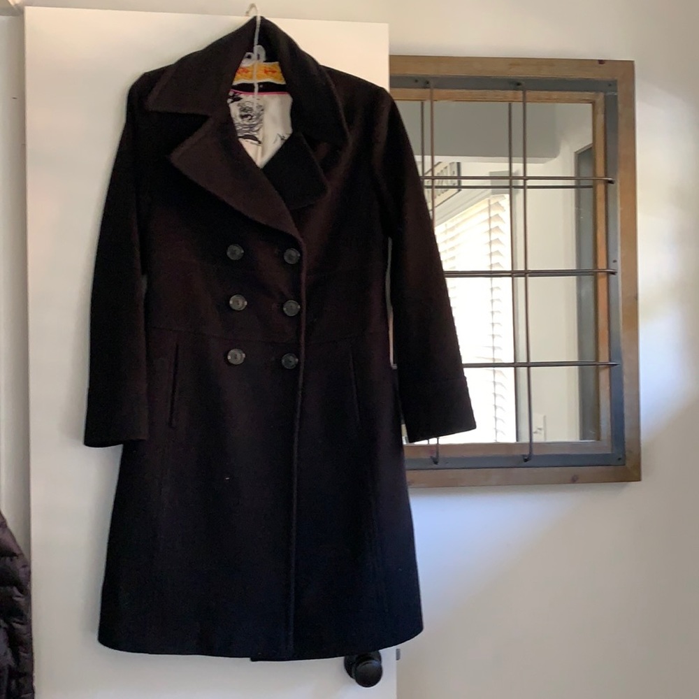 Via Spiga Double Breasted Long Pea Coat - Size 6 - worn very little